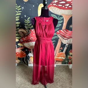 Burgundy Party Dress